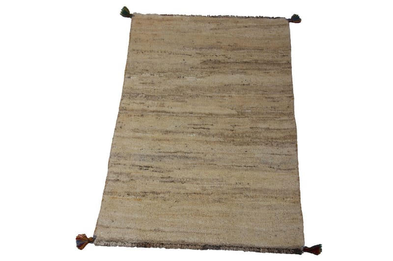 Håndknyttet Gabbeh Shiraz Ull Beige/Grå 73x117cm - Håndvevde tepper - Orientalske tepper - Persisk matte