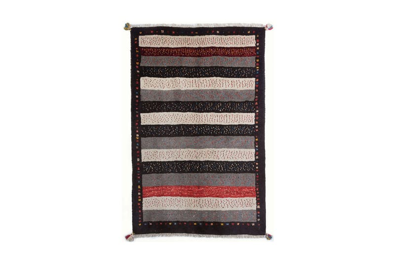 Håndknyttet Gabbeh Shiraz Ull Brun/Grå 98x155 cm - Orientalske tepper - Håndvevde tepper - Persisk matte
