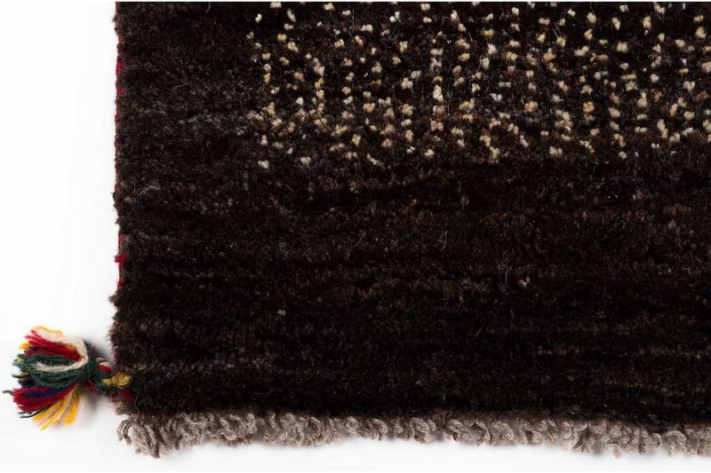 Håndknyttet Gabbeh Shiraz Ull Brun/Krem 71x138 cm - Håndvevde tepper - Orientalske tepper - Persisk matte