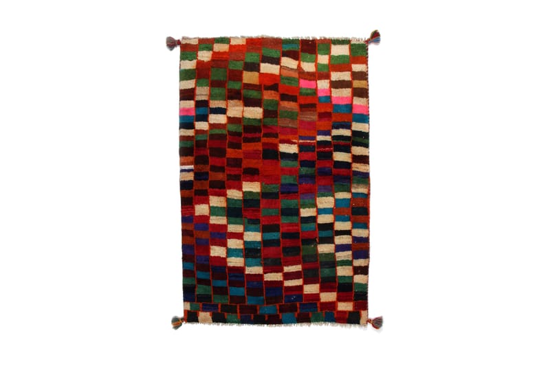 Håndknyttet Gabbeh Shiraz Ull Flerfarget 77x117cm - Orientalske tepper - Håndvevde tepper - Persisk matte