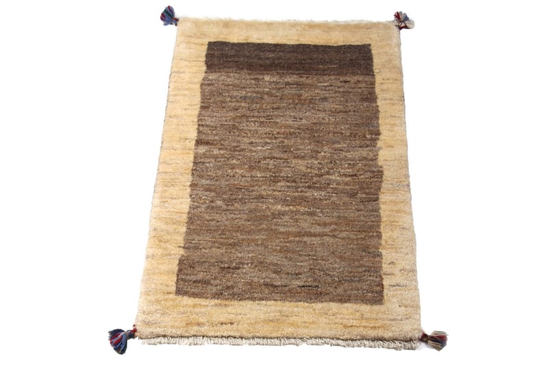Håndknyttet Gabbeh Shiraz Ull Grå/Beige 69x108 cm - Håndvevde tepper - Orientalske tepper - Persisk matte