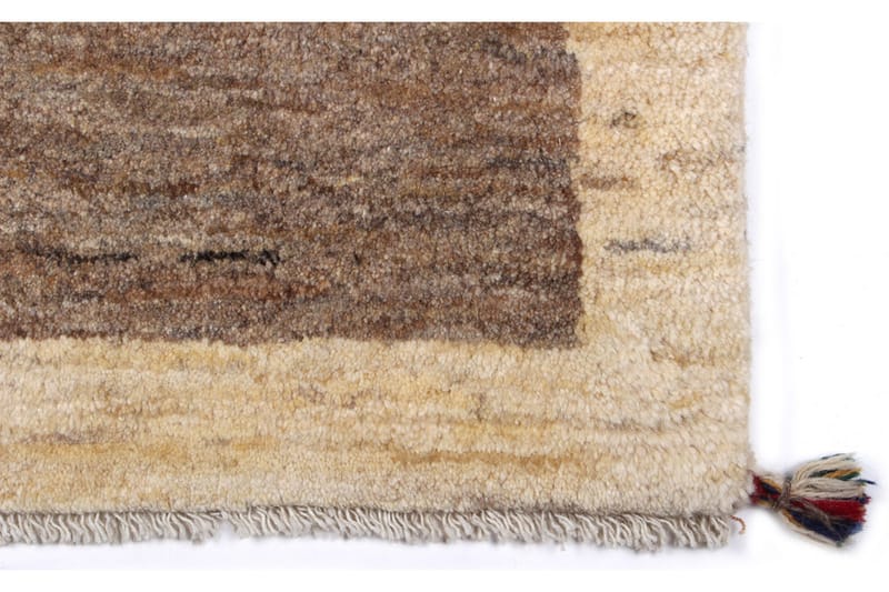 Håndknyttet Gabbeh Shiraz Ull Grå/Beige 69x108 cm - Håndvevde tepper - Orientalske tepper - Persisk matte