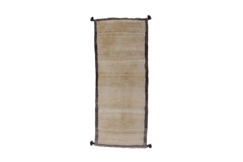 Håndknyttet Gabbeh Shiraz Ull Grå/Krem 72x173 cm - Håndvevde tepper - Orientalske tepper - Persisk matte