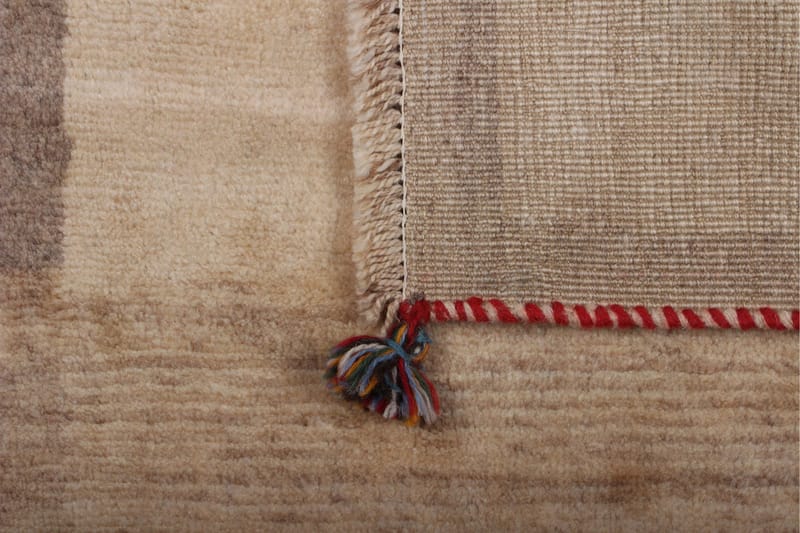 Håndknyttet Gabbeh Shiraz Ull Krem/Grå 71x188cm - Håndvevde tepper - Orientalske tepper - Persisk matte