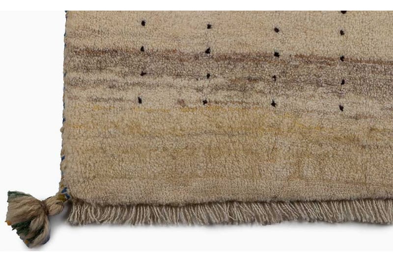 Håndknyttet Gabbeh Shiraz Ull Krem/Grå 76x127cm - Håndvevde tepper - Orientalske tepper - Persisk matte