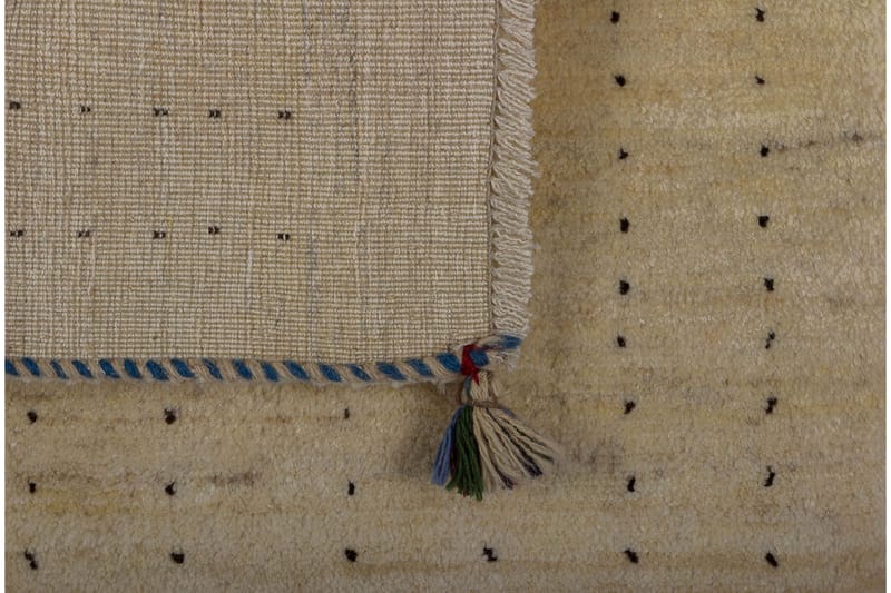 Håndknyttet Gabbeh Shiraz Ull Krem/Grå 76x127cm - Håndvevde tepper - Orientalske tepper - Persisk matte