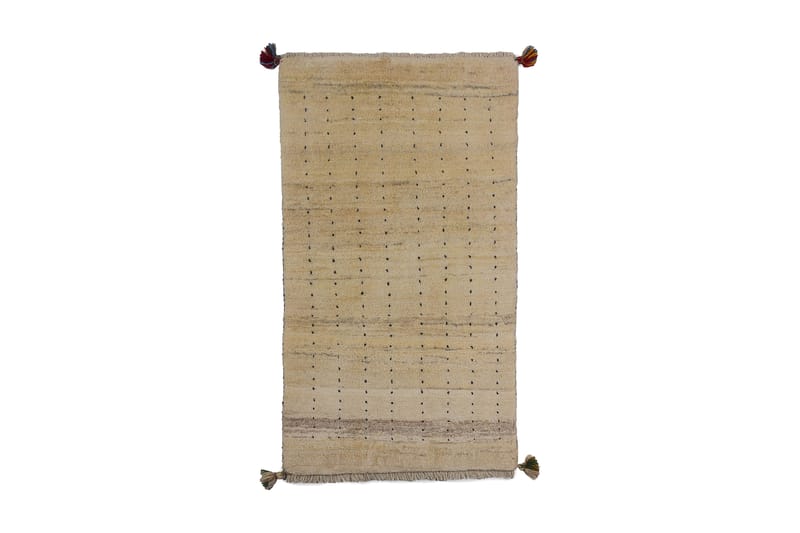 Håndknyttet Gabbeh Shiraz Ull Krem/Grå 76x127cm - Orientalske tepper - Håndvevde tepper - Persisk matte