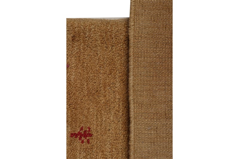 Håndknyttet Gabbeh Shiraz Ull Lysebrun 85x122 cm - Håndvevde tepper - Orientalske tepper - Persisk matte
