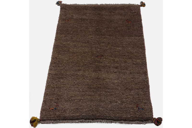 Håndknyttet Gabbeh Shiraz Ull Mørk grå 78x132 cm - Håndvevde tepper - Orientalske tepper - Persisk matte