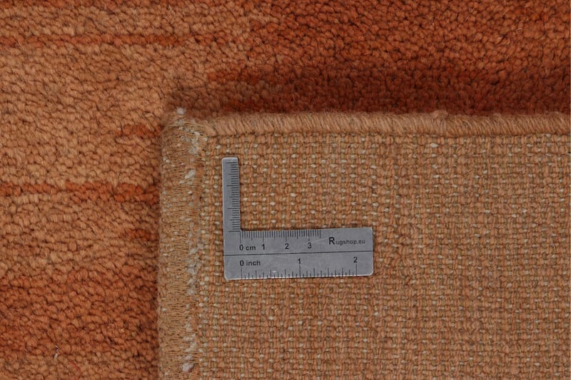 Håndknyttet Gabbeh Shiraz Ull Oransje 105x140cm - Håndvevde tepper - Orientalske tepper - Persisk matte