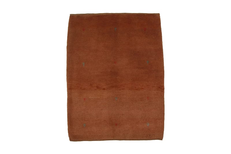 Håndknyttet Gabbeh Shiraz Ull Oransje 105x141cm - Håndvevde tepper - Orientalske tepper - Persisk matte