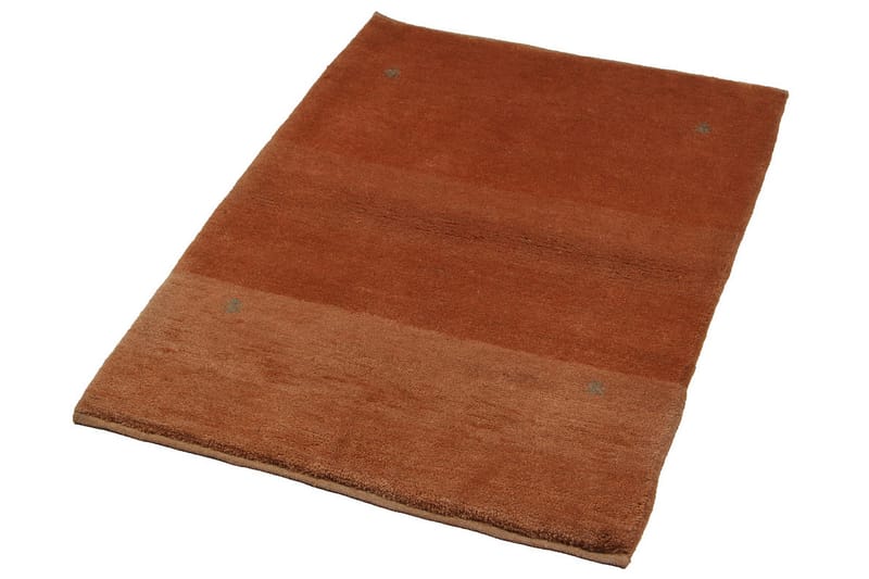 Håndknyttet Gabbeh Shiraz Ull Oransje 88x115cm - Håndvevde tepper - Orientalske tepper - Persisk matte