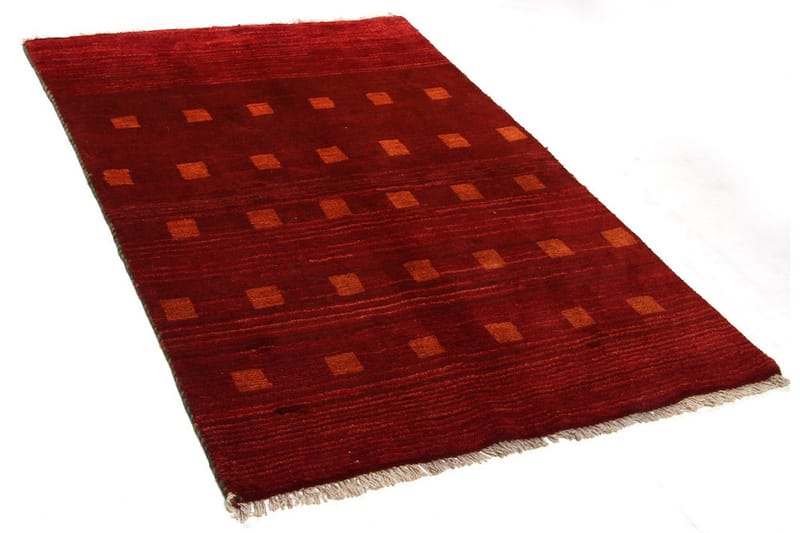Håndknyttet Gabbeh Shiraz Ull Rød/Oransje 101x154 cm - Håndvevde tepper - Orientalske tepper - Persisk matte