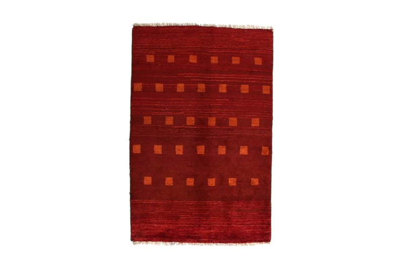Håndknyttet Gabbeh Shiraz Ull Rød/Oransje 101x154 cm - Orientalske tepper - Håndvevde tepper - Persisk matte