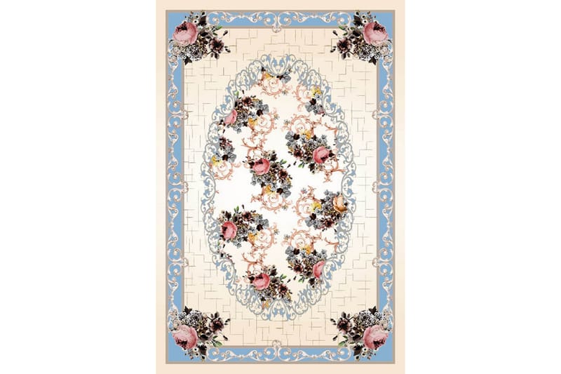 Homefesto Teppe 140x220 cm - Flerfarget/Fløyel - Tekstiler - Tepper & Matter - Orientalske tepper