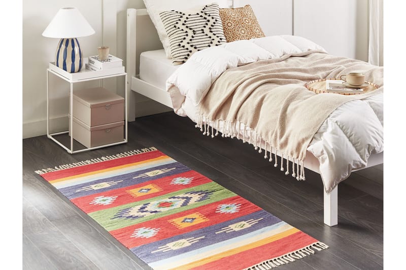 Kamaris Kelimteppe 80x150 cm - Rød - Tekstiler - Tepper & Matter - Orientalske tepper - Kelimtepper
