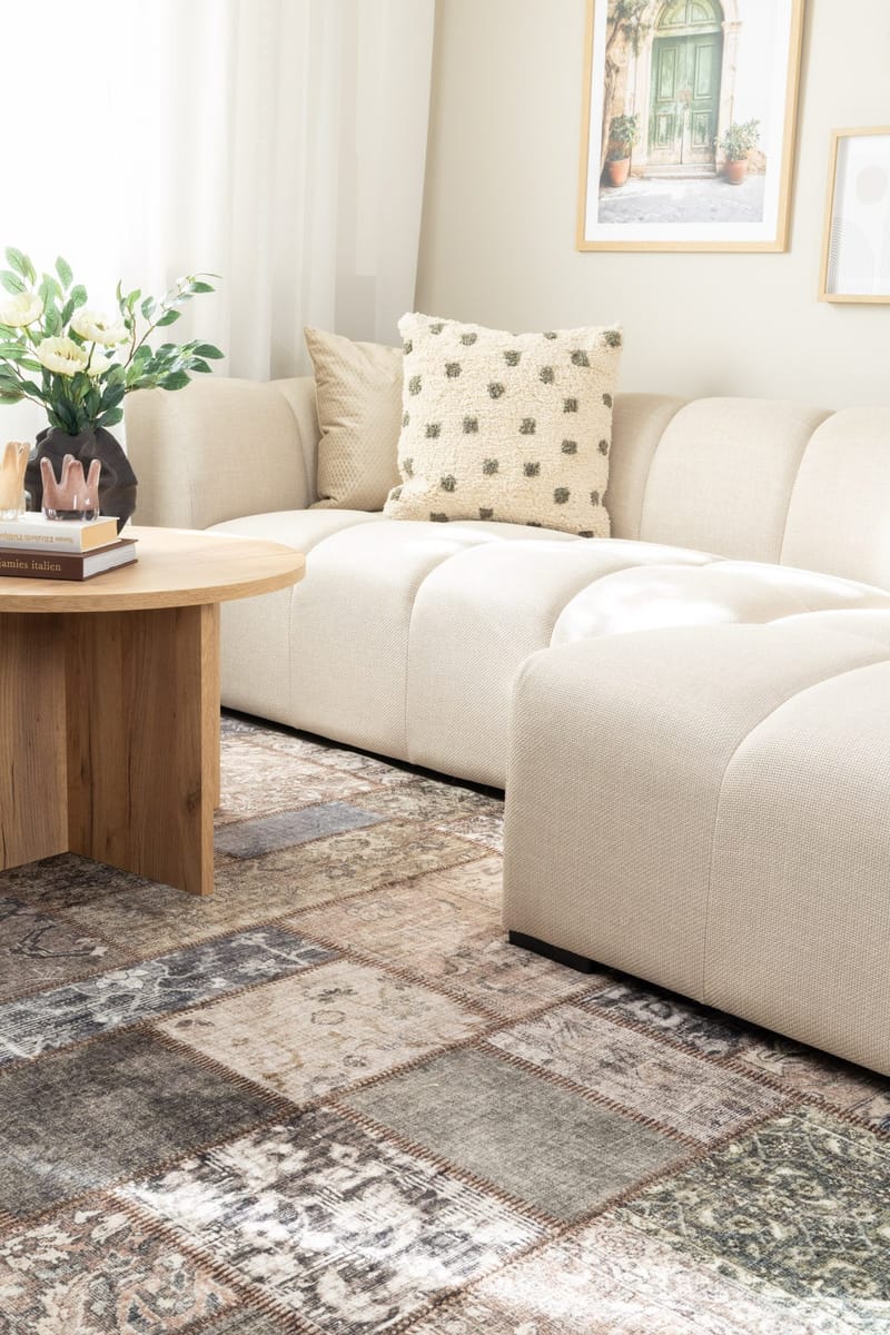 Maskinvevd teppe KM Home Tarfaya Patch 200x290 Smaragdgrønn - Smaragdgrønn - Tekstiler - Tepper & Matter - Orientalske tepper - Lappetepper
