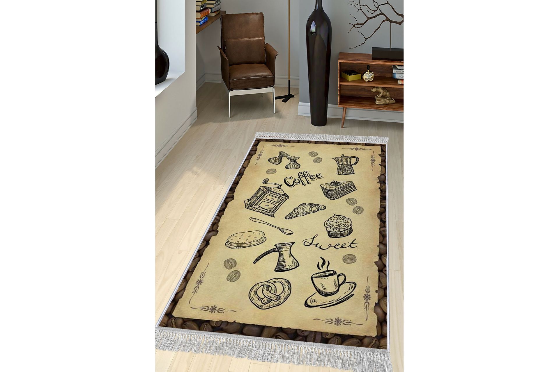 Matte (100 x 200) Homefesto - Bomull - Flerfarget/Fløyel - Tekstiler - Tepper & Matter - Orientalske tepper