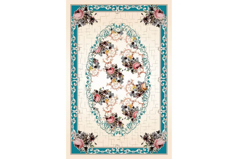 Matte (120 x 180) Homefesto - Bomull - Flerfarget/Fløyel - Tekstiler - Tepper & Matter - Orientalske tepper