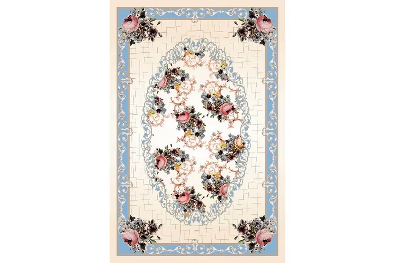 Matte (120 x 180) Homefesto - Bomull - Flerfarget/Fløyel - Tekstiler - Tepper & Matter - Orientalske tepper