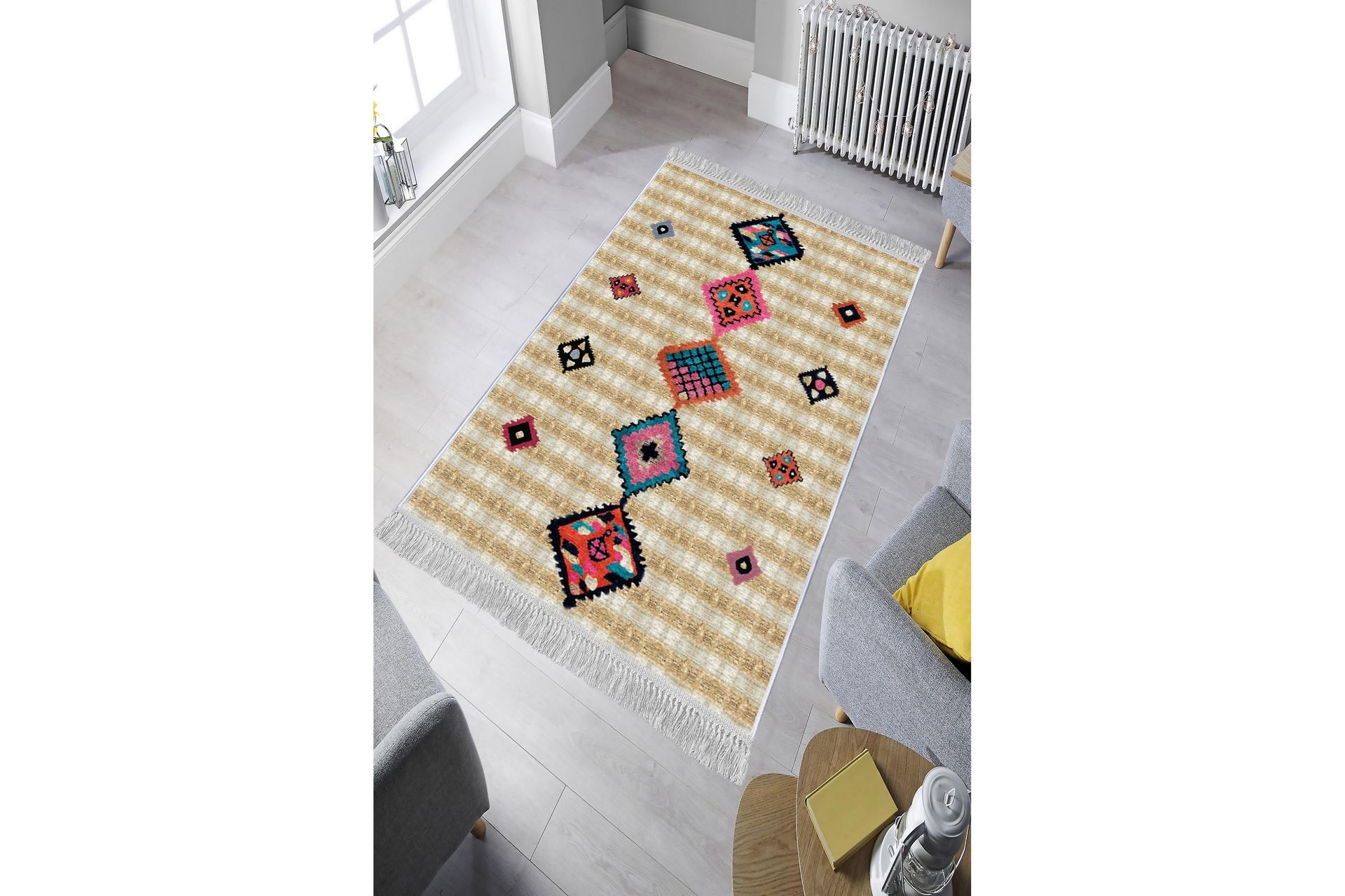 Matte (80x120) Homefesto - Cotton - Flerfarget/Fløyel - Tekstiler - Tepper & Matter - Orientalske tepper