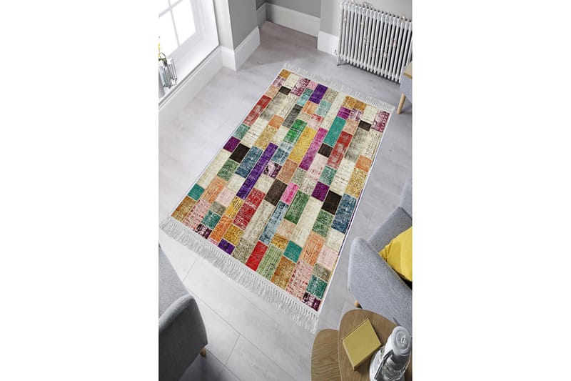 Matte (80x150) Homefesto - Cotton - Flerfarget/Fløyel - Tekstiler - Tepper & Matter - Orientalske tepper