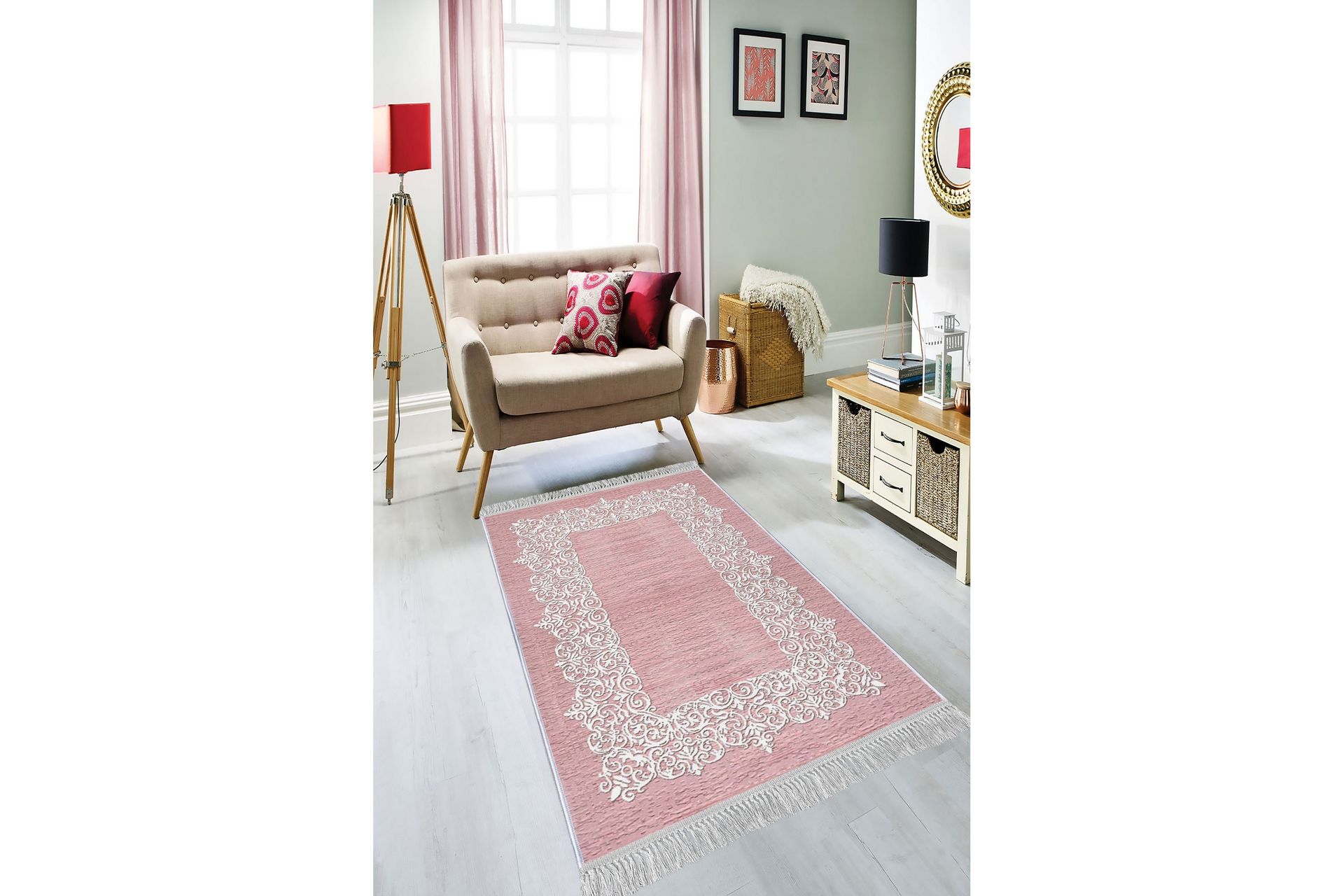Matte (80x200) Homefesto - Cotton - Flerfarget/Fløyel - Tekstiler - Tepper & Matter - Orientalske tepper