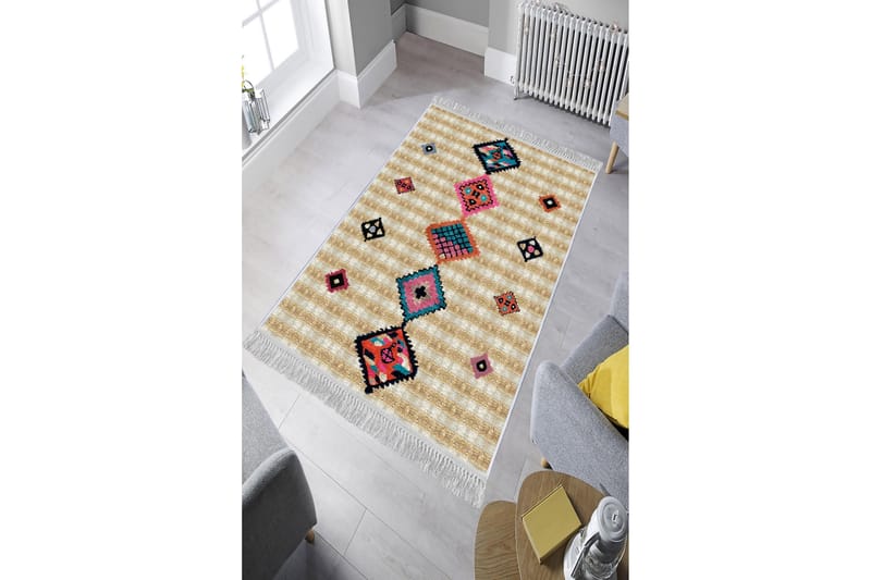 Matte (80x200) Homefesto - Cotton - Flerfarget/Fløyel - Tekstiler - Tepper & Matter - Orientalske tepper
