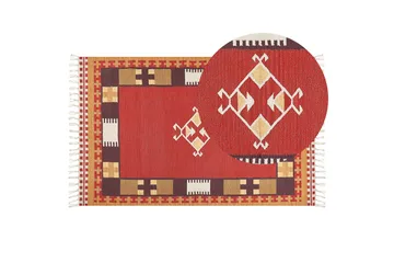 Parakar Kelimteppe 140x200 cm - Rød - Tekstiler - Tepper & Matter - Orientalske tepper - Kelimtepper