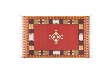 Parakar Kelimteppe 140x200 cm - Rød - Tekstiler - Tepper & Matter - Orientalske tepper - Kelimtepper