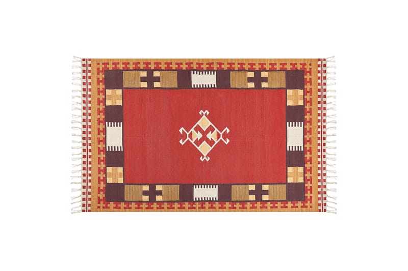 Parakar Kelimteppe 140x200 cm - Rød - Tekstiler - Tepper & Matter - Orientalske tepper - Kelimtepper