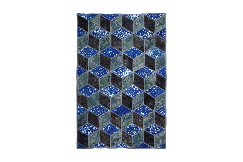 Håndknyttet Lappeteppe Ull/Garn Flerfarget 142x220 cm - Tekstiler - Tepper & Matter - Orientalske tepper - Lappetepper