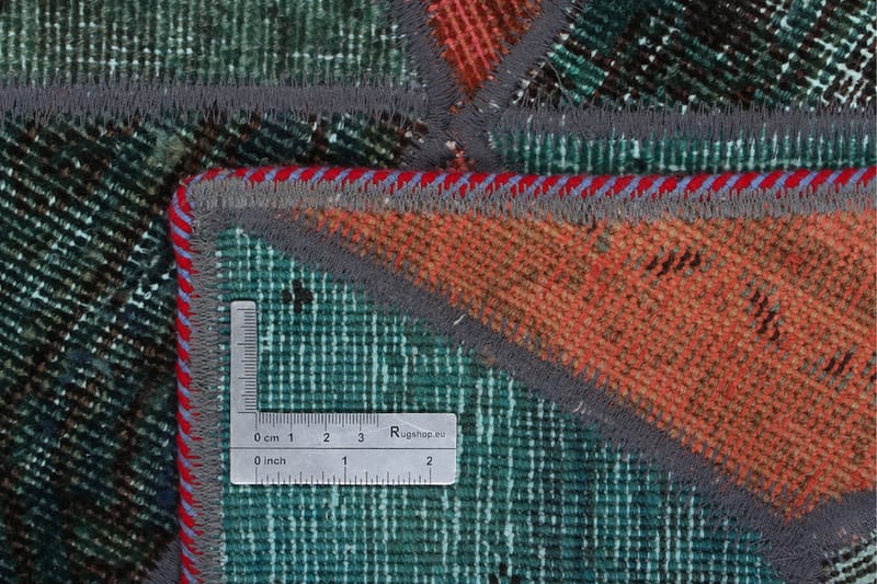 Håndknyttet Lappeteppe Ull/Garn Flerfarget 142x227 cm - Lappetepper - Håndvevde tepper