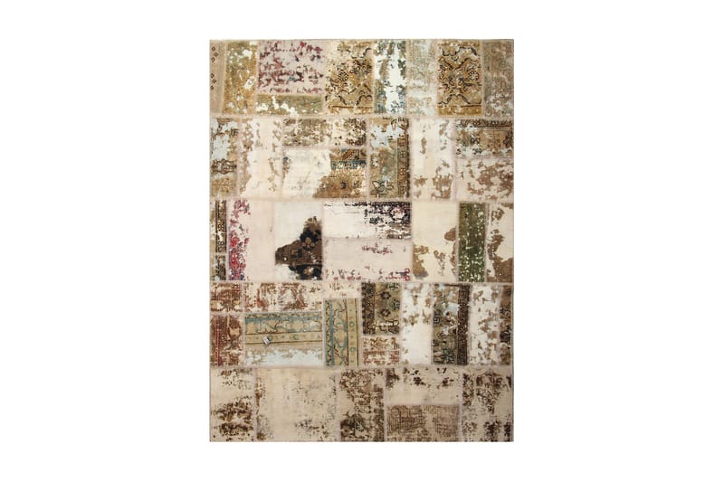 Håndknyttet Lappeteppe Ull/Garn Flerfarget 165x218 cm - Tekstiler - Tepper & Matter - Orientalske tepper - Lappetepper
