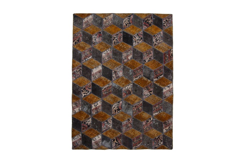 Håndknyttet Lappeteppe Ull/Garn Flerfarget 177x245 cm - Tekstiler - Tepper & Matter - Orientalske tepper - Lappetepper