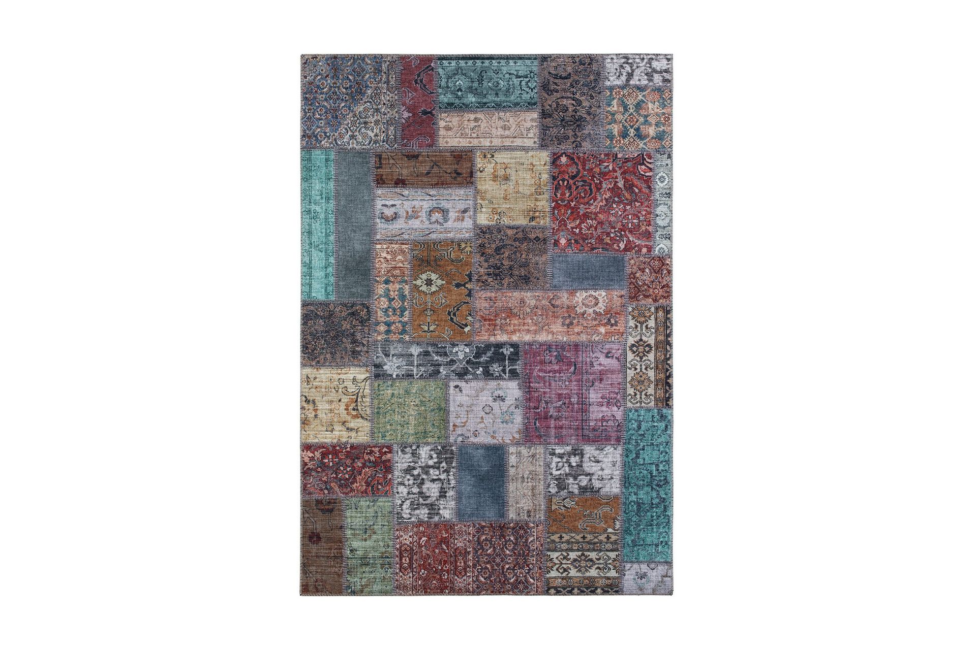 Patchwork Multi 160x230 - Flerfarget