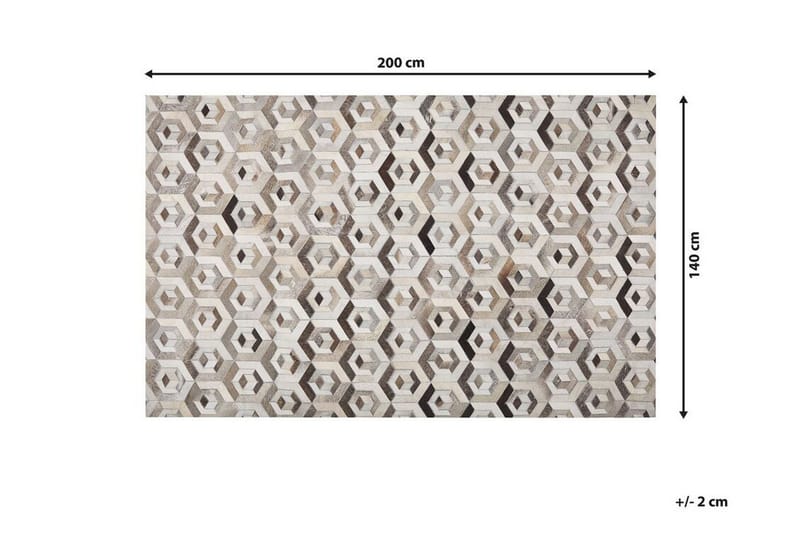 Tavak Matte 140x200 cm - Lær/Beige/Brun - Tekstiler - Tepper & Matter - Orientalske tepper - Lappetepper