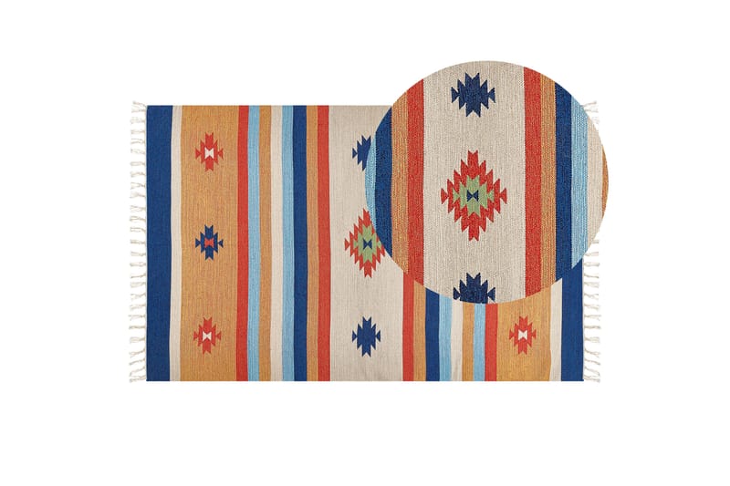 Taronik Kelimteppe 140x200 cm - Rød - Tekstiler - Tepper & Matter - Orientalske tepper - Kelimtepper