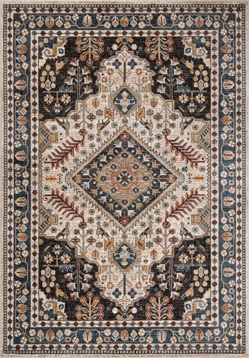 Teppe Yelvi 100x150 cm, blå/beige