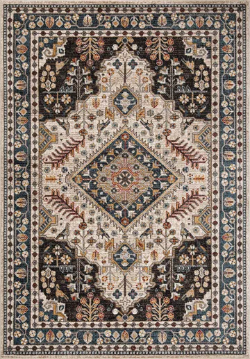 Teppe Yelvi 160x230 cm - blå/beige - Tekstiler - Tepper & Matter - Orientalske tepper