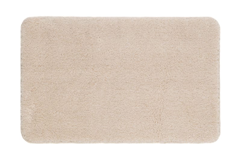 Plain Baderomsteppe 50x80 cm Rektangulær - Krem - Tekstiler - Tepper & Matter - Baderomsmatte