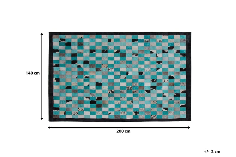 Daleisa Matte 140x200 cm Lær - Blå - Tekstiler - Tepper & Matter - Skinn & pelstepper