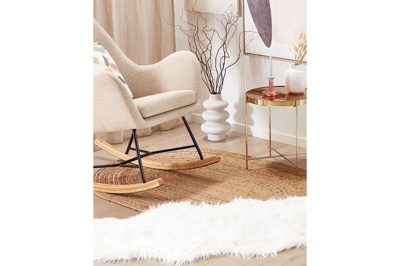 Mamungari Saueskinn 60x180 cm Kvadratisk - Hvit - Tekstiler - Tepper & Matter - Skinn & pelstepper - Saueskinn