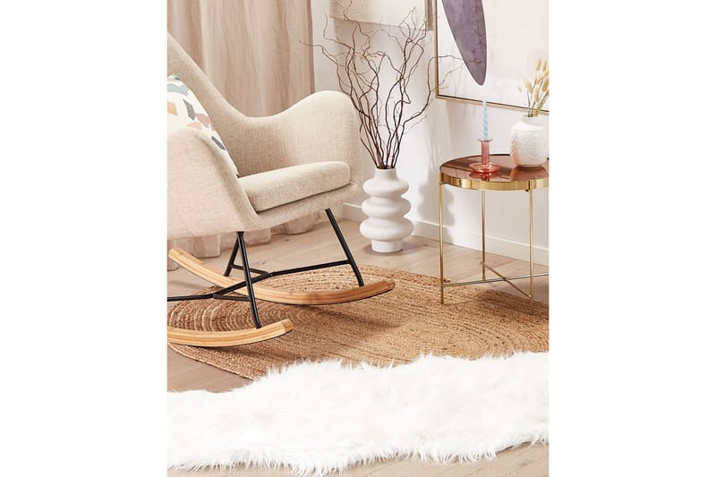 Mamungari Saueskinn 60x180 cm Kvadratisk - Hvit - Tekstiler - Tepper & Matter - Skinn & pelstepper - Saueskinn