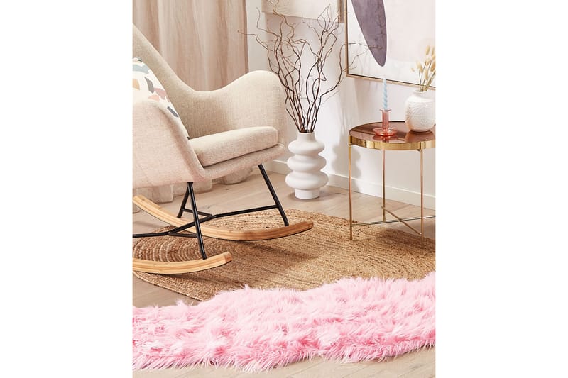 Mamungari Saueskinn 60x180 cm - Rosa - Tekstiler - Tepper & Matter - Skinn & pelstepper - Saueskinn