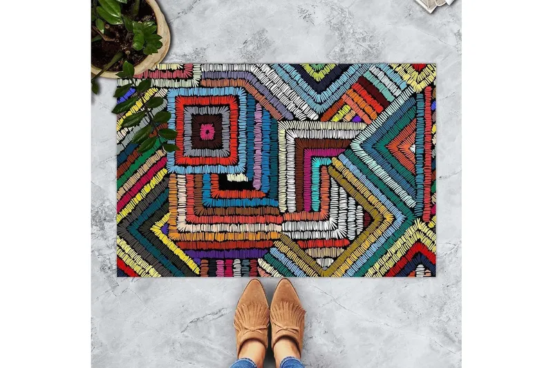 Chilai Dørmatte 45x70 cm - PVC/Multifarget - Tekstiler - Tepper & Matter - Hall matte