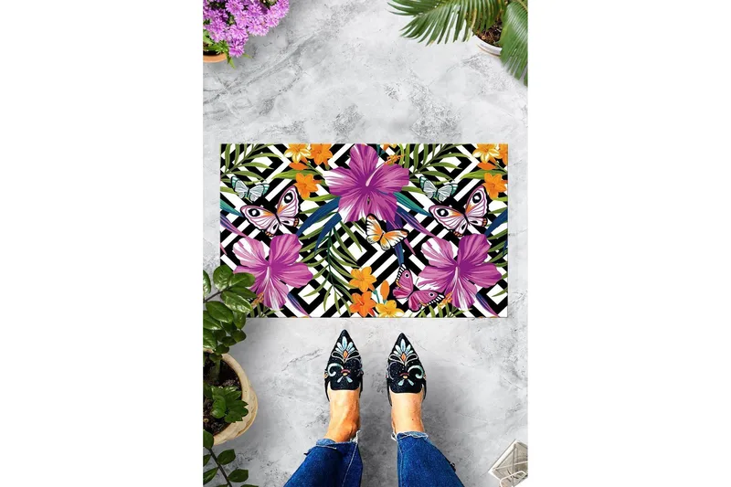 Chilai Dørmatte 45x70 cm - PVC/Multifarget - Tekstiler - Tepper & Matter - Hall matte