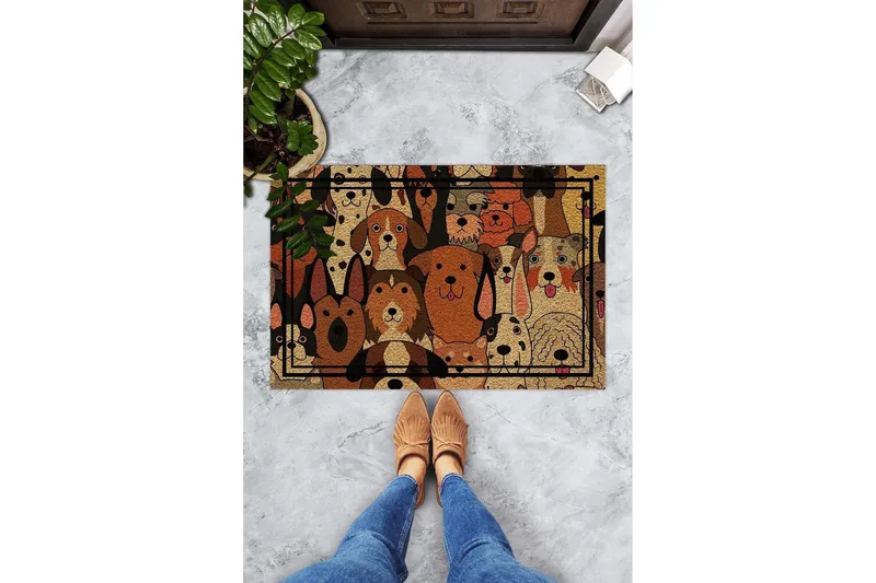 Chilai Dørmatte 45x70 cm - PVC/Multifarget - Tekstiler - Tepper & Matter - Hall matte