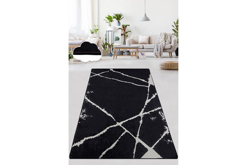 Chilai Matte 80x100 cm - Svart/Hvit - Tekstiler - Tepper & Matter - Små tepper