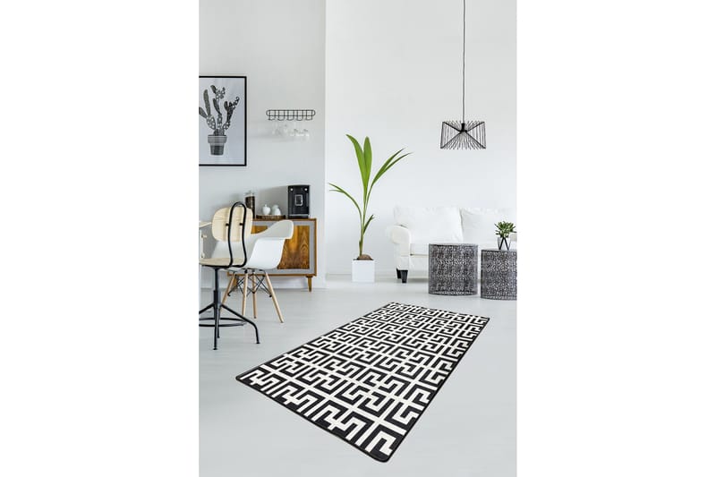 Chilai Matte 80x120 cm - Svart/Hvit - Tekstiler - Tepper & Matter - Moderne tepper - Wiltontepper